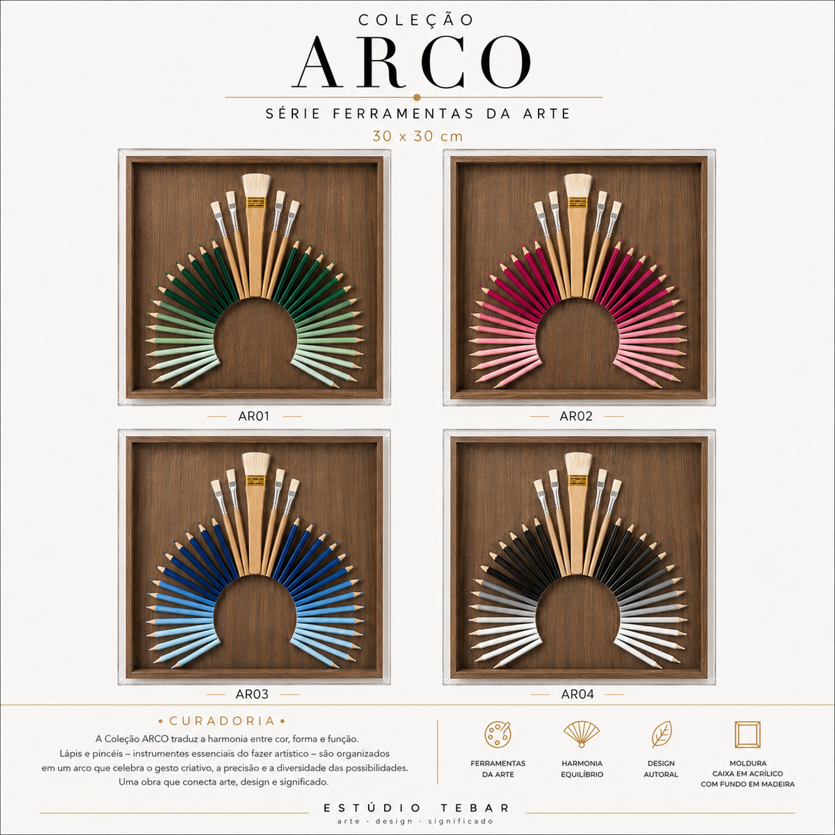 Quadro Coleção Arco: Série Ferramentas da Arte