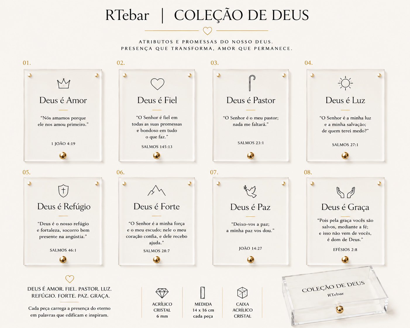 Quadros Coleção de Deus   - série Acrílico