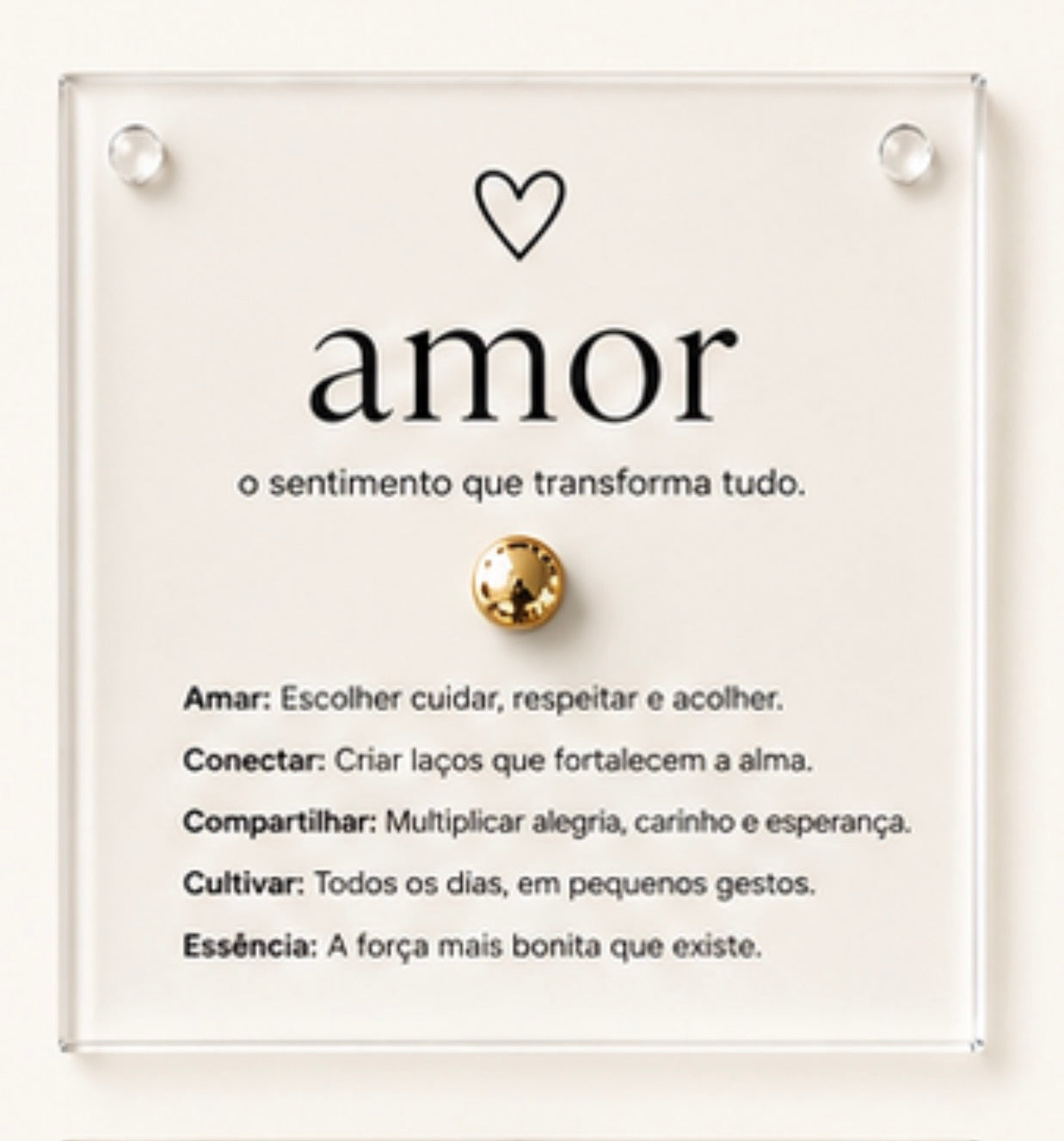 Quadro Coleção Sentimentos - série Acrílico