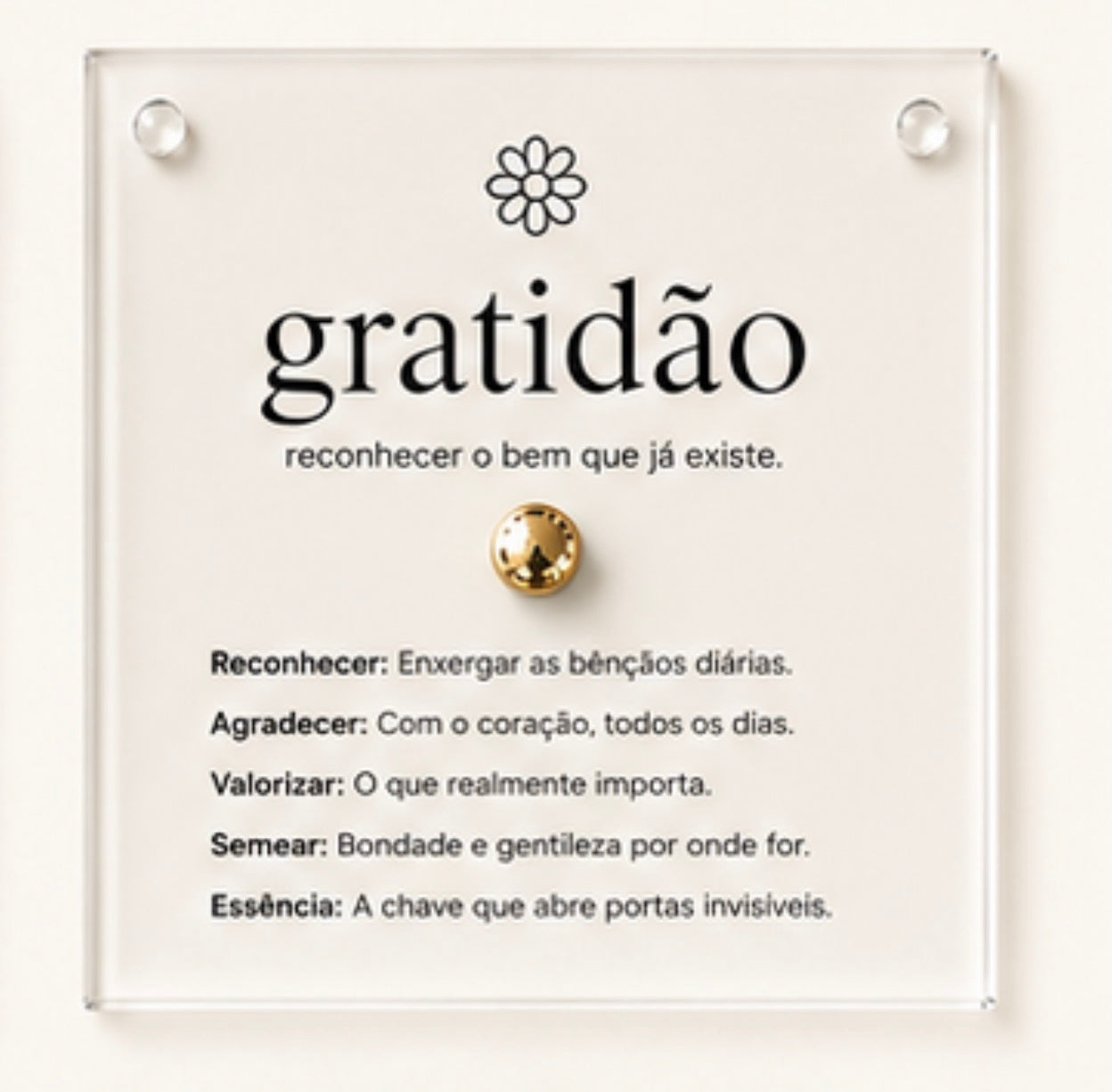 Quadro Coleção Sentimentos - série Acrílico