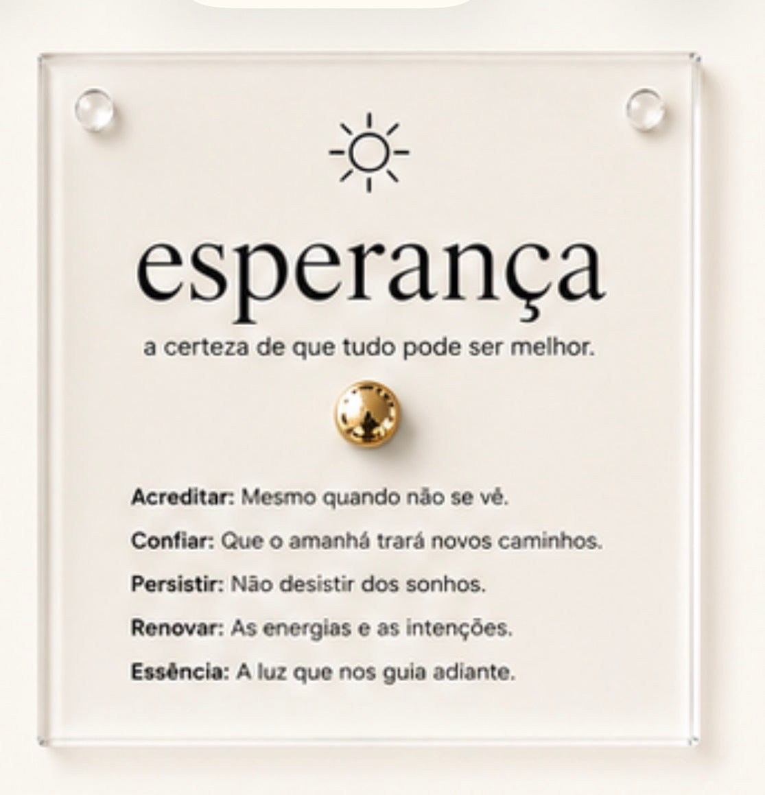 Quadro Coleção Sentimentos - série Acrílico