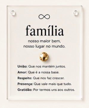 Quadros Coleção Família - série Acrílico